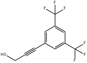 3-[3,5-双(三氟甲基)苯基]-2-丙炔-1-醇 结构式