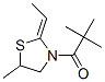 Thiazolidine, 3-(2,2-dimethyl-1-oxopropyl)-2-ethylidene-5-methyl- (9CI) 结构式