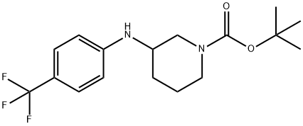 1-BOC-3-(4-TRIFLUOROMETHYL-PHENYLAMINO)-PIPERIDINE 结构式