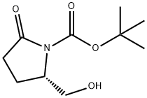 (2S)-2-羟甲基-5-氧代吡咯烷-1-甲酸叔丁酯 结构式