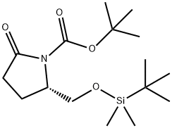 (2S)-2-[[[(1,1-DIMETHYLETHYL)DIMETHYLSILYL]OXY]METHYL]-5-OXO-1-PYRROLIDINECARBOXYLATE-1,1-DIMETHYLETHYL ESTER 结构式