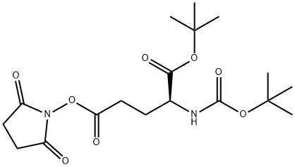 (S)-1-叔丁基5-(2,5-二氧代吡咯烷基-1-基)2-((叔丁氧羰基)氨基)戊二酸酯 结构式