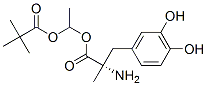 1-(2,2-dimethylpropionyloxy)ethyl 3-hydroxy-alpha-methyl-L-tyrosinate 结构式