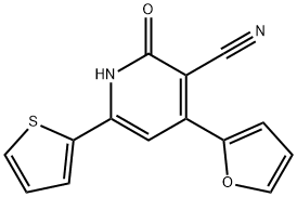 4-(2-FURYL)-2-OXO-6-(2-THIENYL)-1,2-DIHYDRO-3-PYRIDINECARBONITRILE 结构式