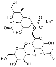 3'-Α-唾液酸-N-乙酰基乳糖胺 结构式