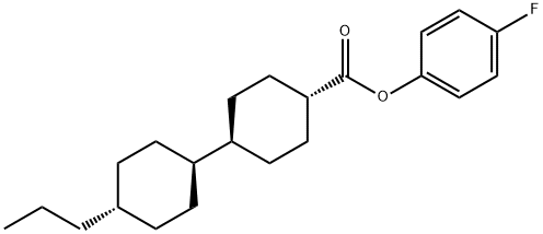 反,反-4-氟苯基 4'-n-丙基双环己基-4-甲酸酯 结构式