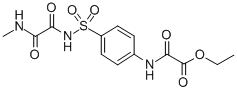 ((4-((((Methylamino)oxoacetyl)amino)sulfonyl)phenyl)amino)oxoacetic ac id ethyl ester 结构式