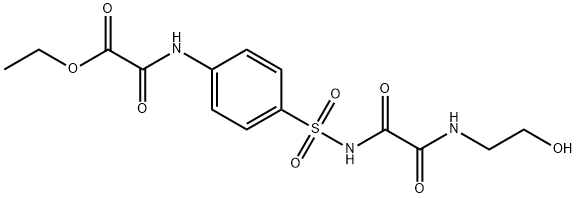 ethyl [4-[(2-hydroxyethylcarbamoylformyl)sulfamoyl]phenyl]carbamoylfor mate 结构式