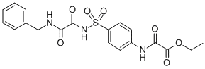 Acetic acid, oxo((4-(((oxo((phenylmethyl)amino)acetyl)amino)sulfonyl)p henyl)amino)-, ethyl ester 结构式