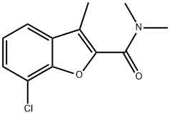 7-Chloro-N,N,3-trimethyl-2-benzofurancarboxamide 结构式
