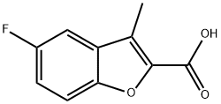 5-氟-3-甲基苯并呋喃-2-羧酸 结构式