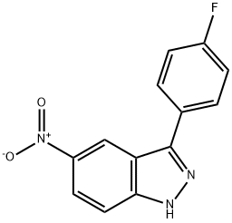 3-(4-FLUOROPHENYL)-5-NITRO-1H-INDAZOLE 结构式
