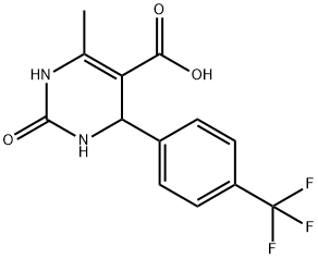 6-Methyl-2-oxo-4-(4-(trifluoromethyl)phenyl)-1,2,3,4-tetrahydropyrimidine-5-carboxylic acid 结构式