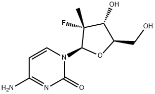 2'-去氧-2'-氟-2'-C-甲基胞苷 结构式