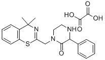 1-((4,4-Dimethyl-4H-1,3-benzothiazin-2-yl)methyl)-3-phenyl-2-piperazin one oxalate 结构式