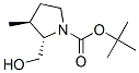 (2S,3S)-2-(羟甲基)-3-甲基-1-吡咯烷羧酸叔丁酯 结构式
