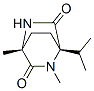 2,5-Diazabicyclo[2.2.2]octane-3,6-dione,2,4-dimethyl-1-(1-methylethyl)-,(1S,4R)-(9CI) 结构式