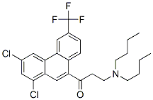 3-(dibutylamino)-1-[1,3-dichloro-6-(trifluoromethyl)-9-phenanthryl]propan-1-one  结构式