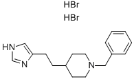 1-BENZYL-4-[2-(IMIDAZOL-4-YL)ETHYL]PIPERIDINE 2HBR 结构式