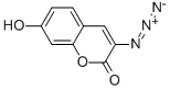 3-叠氮基-7-羟基氧杂萘邻酮 结构式