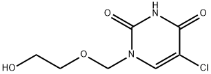 5-CHLORO-1-(2-HYDROXY-ETHOXYMETHYL)-1H-PYRIMIDINE-2,4-DIONE 结构式