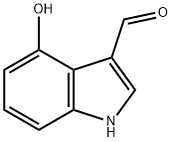 4-羟基-1H-吲哚-3-甲醛 结构式