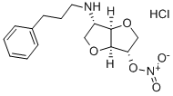 1,4:3,6-Dianhydro-2-deoxy-2-((3-phenylpropyl)amino)-L-iditol 5-nitrate  monohydrochloride 结构式