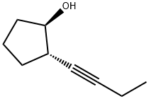 Cyclopentanol, 2-(1-butynyl)-, trans- (9CI) 结构式