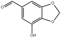 7-HYDROXY-1,3-BENZODIOXOLE-5-CARBOXALDEHYDE 结构式