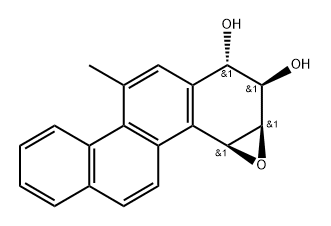 9,10-epoxy-7,8-dihydroxy-7,8,9,10-tetrahydro-5-methylchrysene 结构式