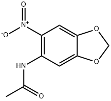 N-(6-硝基-1,3-苯并二恶-5-基)乙酰胺 结构式