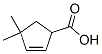 2-Cyclopentene-1-carboxylic acid, 4,4-dimethyl- (9CI) 结构式