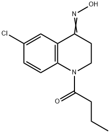 4(1H)-Quinolinone, 6-chloro-2,3-dihydro-1-(1-oxobutyl)-, 4-oxime 结构式