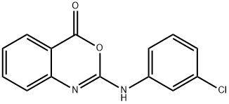 2-(3-CHLOROANILINO)-4H-3,1-BENZOXAZIN-4-ONE 结构式