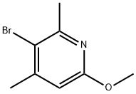 3-溴-6-甲氧基-2,4-二甲基吡啶 结构式