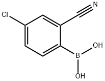 4-CHLORO-2-CYANOPHENYLBORONICACID 结构式