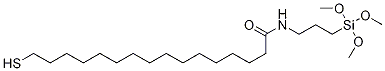 Hexadecanamide, 16-mercapto-N-[3-(trimethoxysilyl)propyl]- 结构式