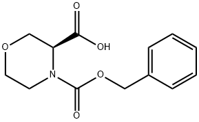 (S)-4-CBZ-吗啉-3-羧酸 结构式