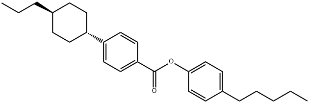 反-4-(4-正丙基环己基)苯甲酸-4-正戊基苯酯 结构式