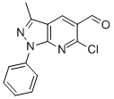 6-氯-3-甲基-1-苯基-1H-吡唑并[3,4-B]吡啶-5-甲醛 结构式