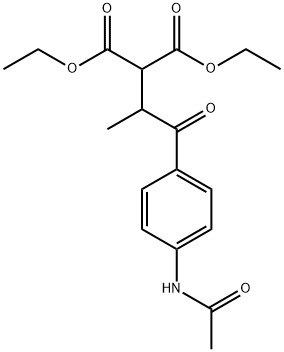 二乙基 2-(1-(4-乙酰胺基苯基)-1-氧代丙-2-基)丙二酸酯 结构式