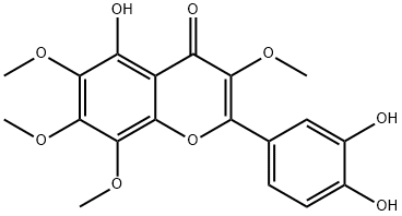 5,3',4'-trihydroxy-3,6,7,8-tetramethoxyflavone 结构式