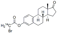 Estra-1,3,5(10)-trien-17-one, 3-((bromoacetyl-2-14C)oxy)- 结构式