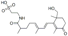 Ethanesulfonic acid, 2-((8-(6-(hydroxymethyl)-2,6-dimethyl-3-oxo-1-cyc lohexen-1-yl)-2,6-dimethyl-1-oxo-5,7-octadienyl)amino)- 结构式