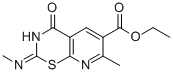 2H-Pyrido(3,2-e)(1,3)thiazine-6-carboxylic acid, 3,4-dihydro-2-(methyl imino)-7-methyl-4-oxo-, ethyl ester 结构式