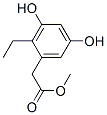 Benzeneacetic acid, 2-ethyl-3,5-dihydroxy-, methyl ester (9CI) 结构式
