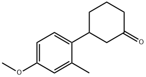 Cyclohexanone, 3-(4-methoxy-2-methylphenyl)- (9CI) 结构式