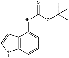 (1H-吲哚-4-基)-氨基甲酸叔丁酯 结构式