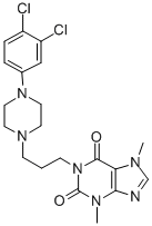 1-(3-(4-(3,4-Dichlorophenyl)-1-piperazinyl)propyl)theobromine 结构式