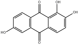 1,2,6-trihydroxyanthracene-9,10-dione 结构式